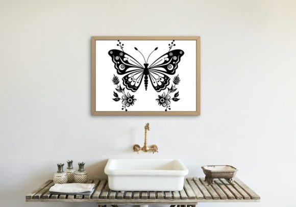 Elegant Butterfly Font PNG with transparent background - Preview 4