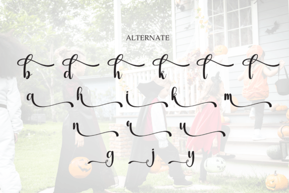 Halloween Early Font PNG with transparent background - Preview 6