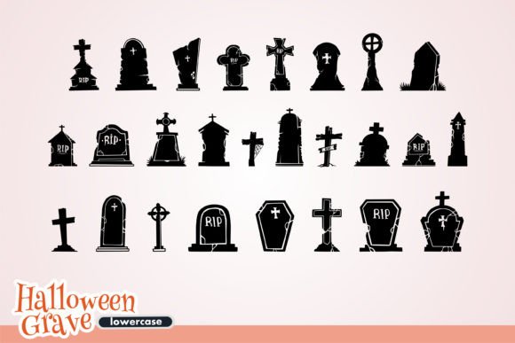 Halloween Grave Font PNG with transparent background - Preview 2