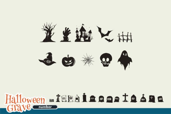 Halloween Grave Font PNG with transparent background - Preview 3