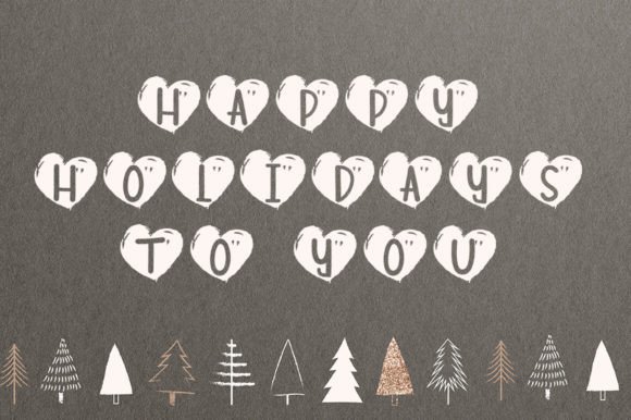 Heart Glamor Font PNG with transparent background - Preview 4