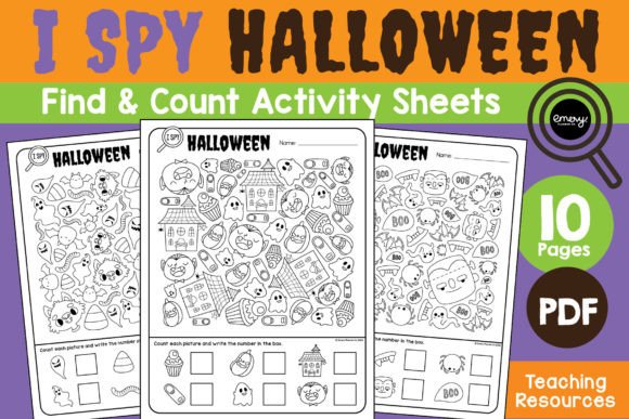 I SPY HALLOWEEN Find and Count Activity