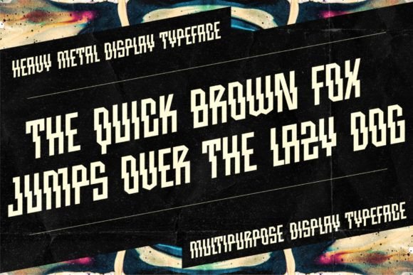 Iron Thunder Font PNG with transparent background - Preview 1