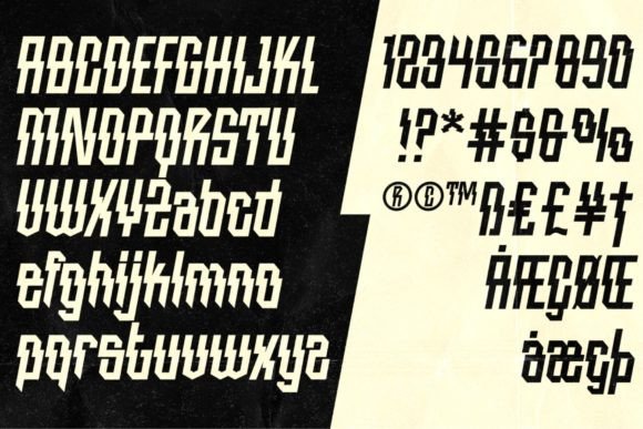 Iron Thunder Font PNG with transparent background - Preview 5