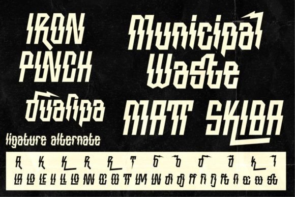 Iron Thunder Font PNG with transparent background - Preview 6