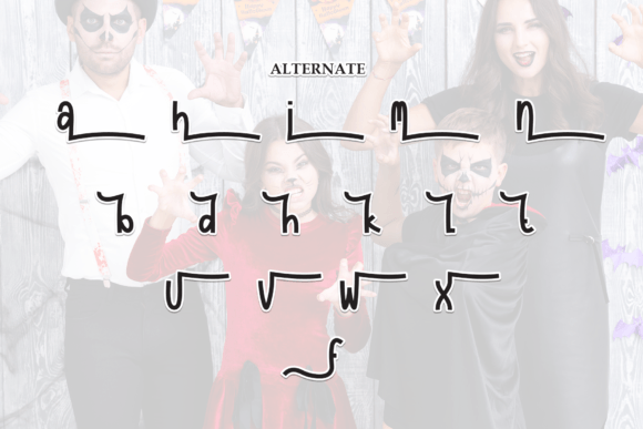 Outfit Halloween Font PNG with transparent background - Preview 6