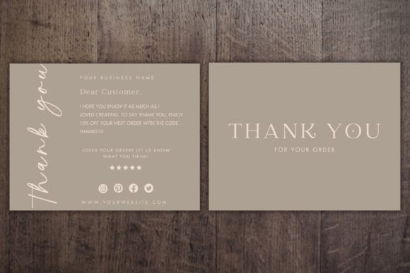 CANVA Editable Thank You Card Template