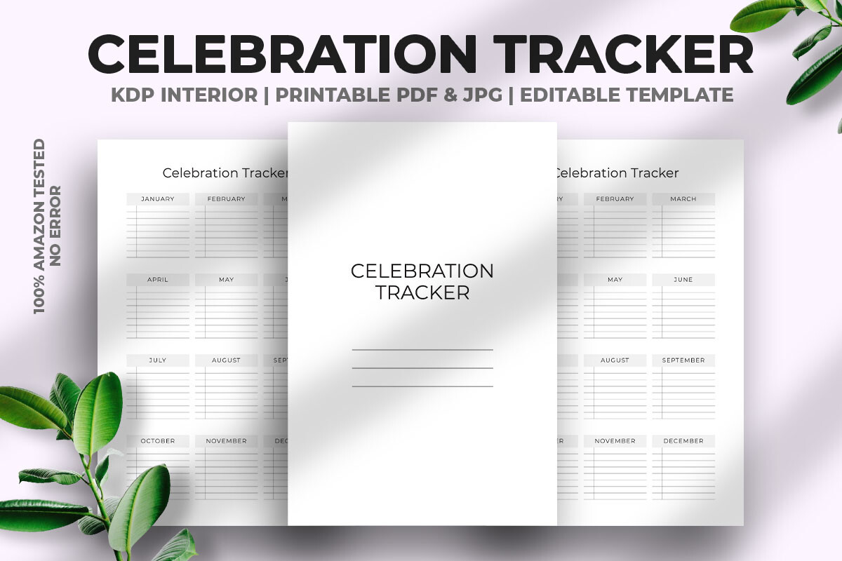 Celebration Tracker Kdp Interior Graphic by M9 Design · Creative Fabrica