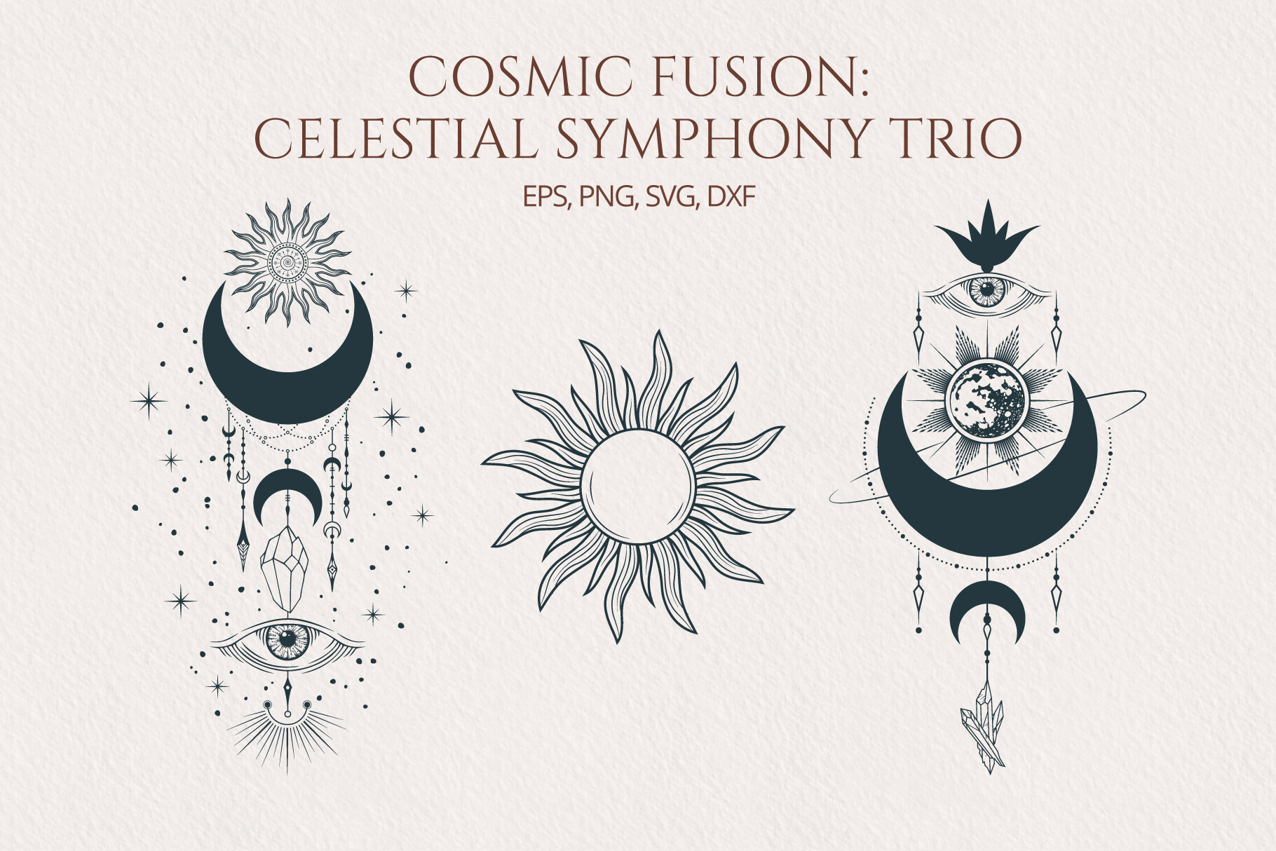 Celestial Moon and Sun Compositions