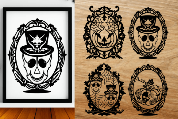 Halloween Skeleton Vintage Mirror Bundle