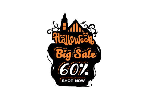 Halloween Sale Banner Design Vector