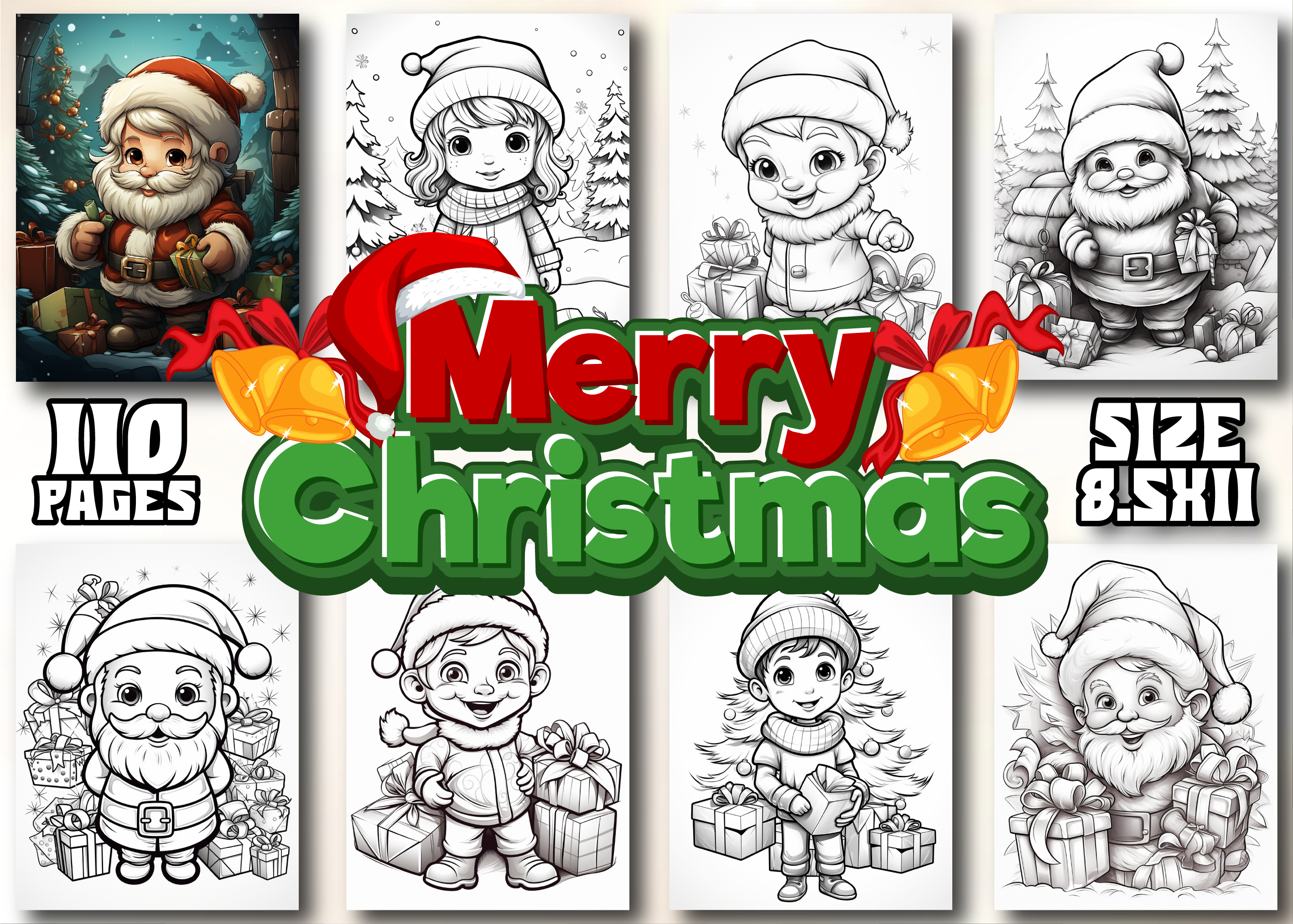 Merry Christmas Coloring Pages for Kids