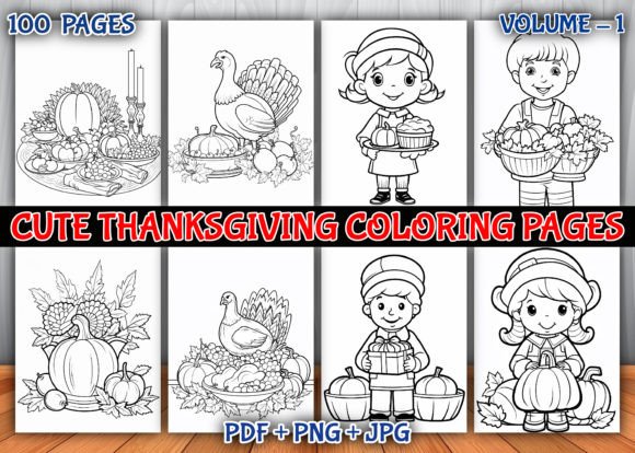100 Cute Thanksgiving Coloring Pages