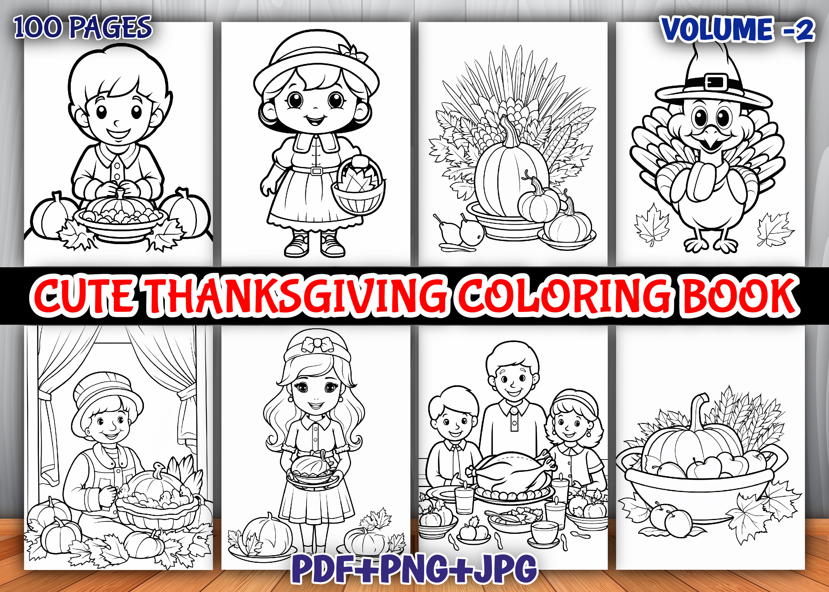 100 Cute Thanksgiving Coloring Pages