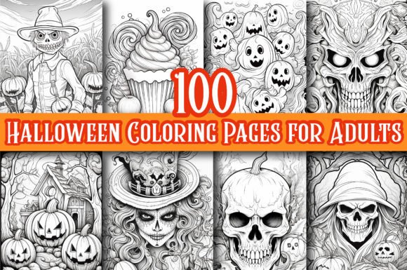 100 Halloween Coloring Pages for Adult