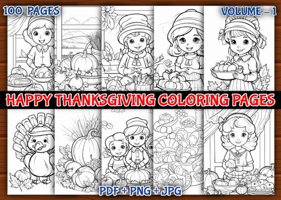 100 Happy Thanksgiving Coloring Pages