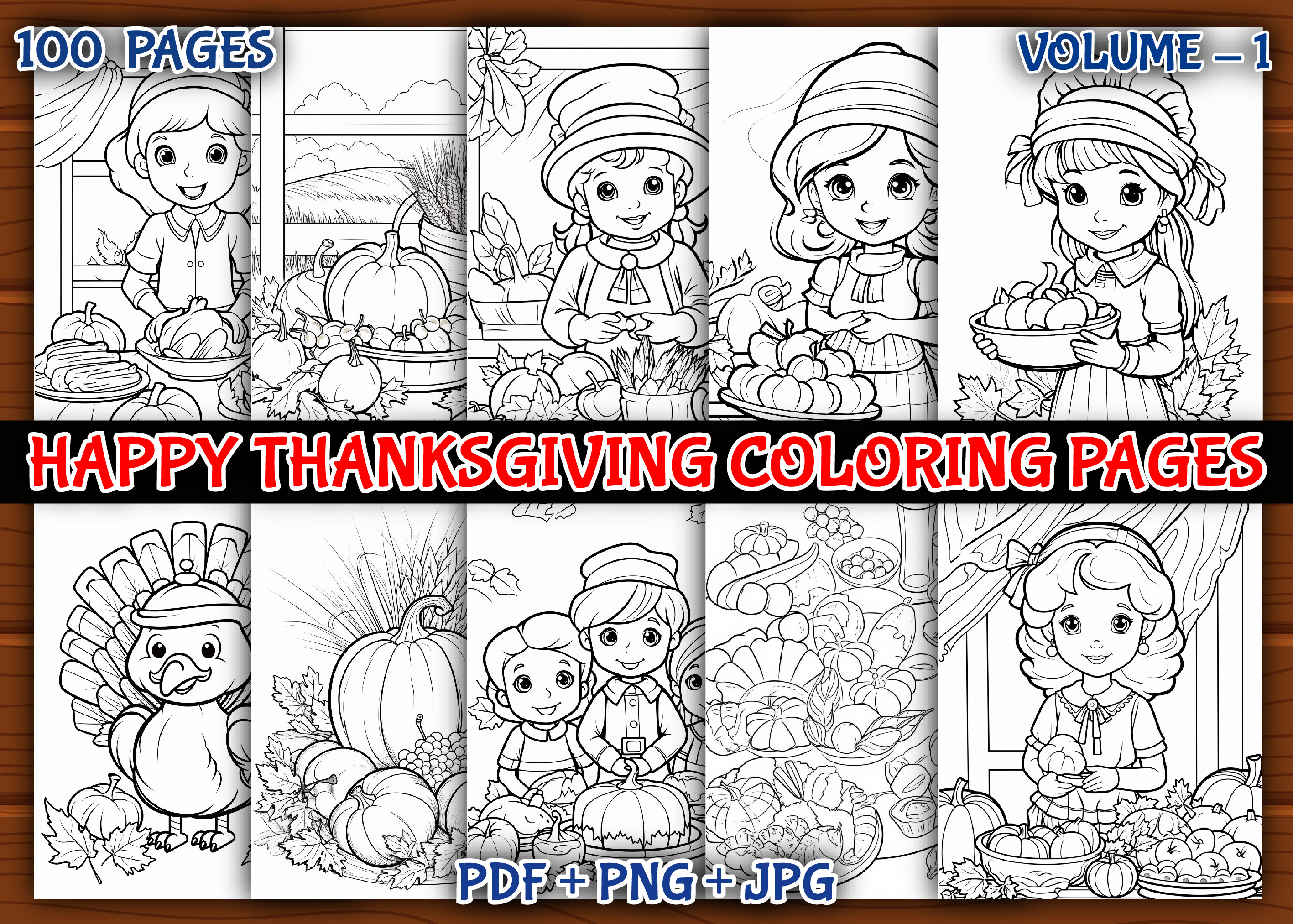 100 Happy Thanksgiving Coloring Pages