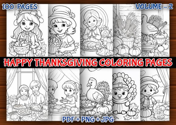 100 Happy Thanksgiving Coloring Pages