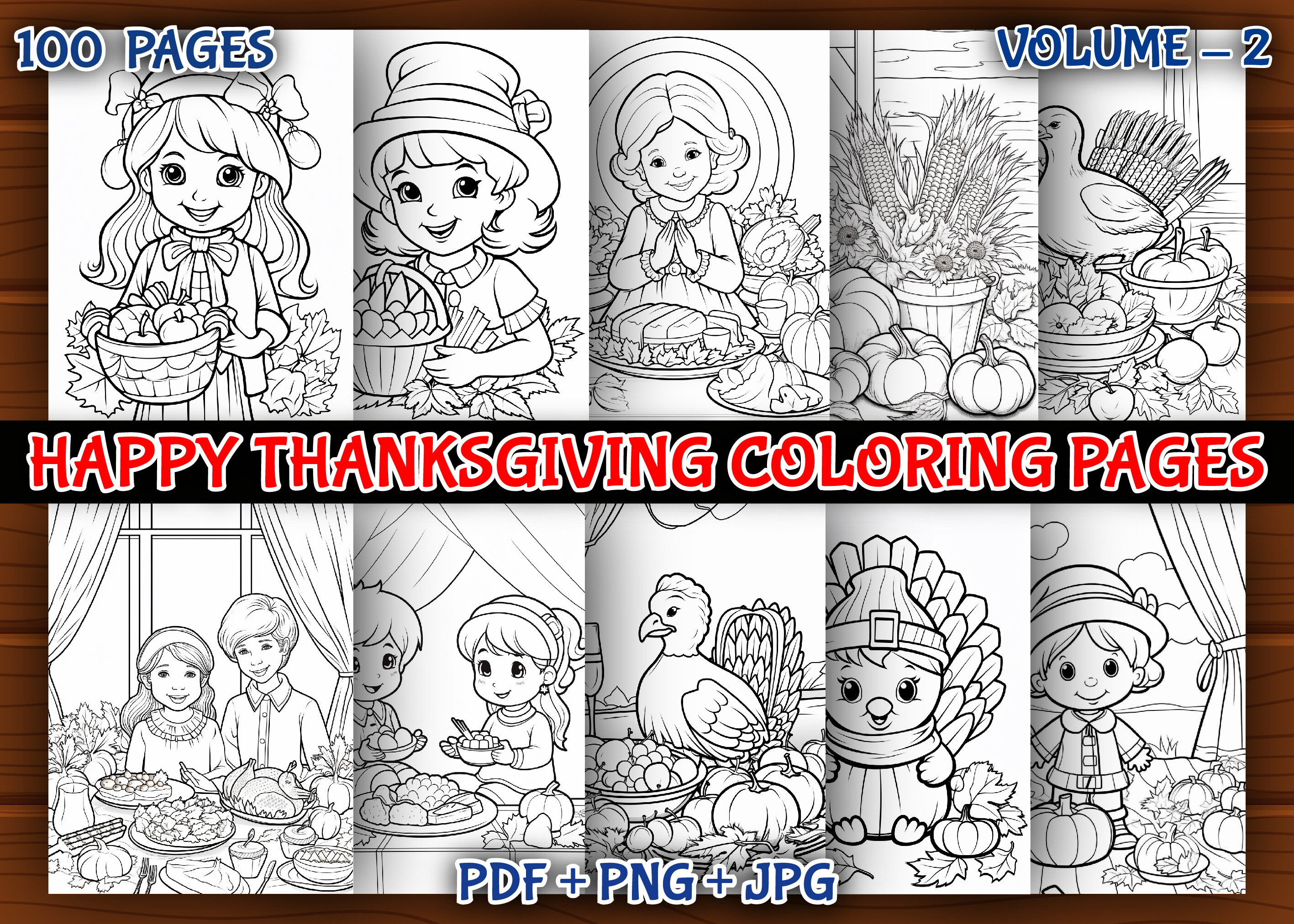100 Happy Thanksgiving Coloring Pages