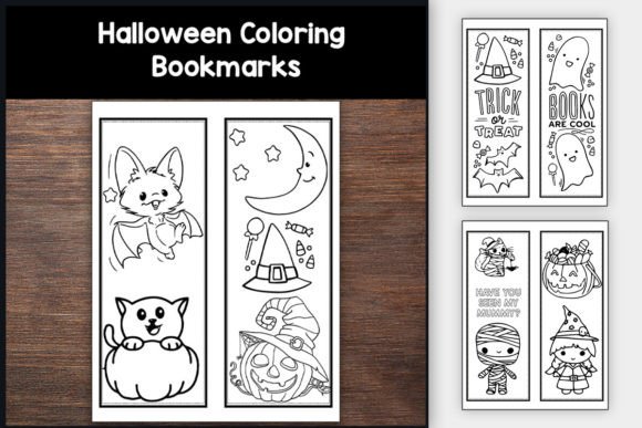 14 Fun Halloween Coloring Bookmarks