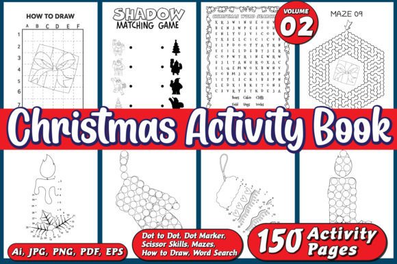 Christmas Activity Book for Kids Vol - 2