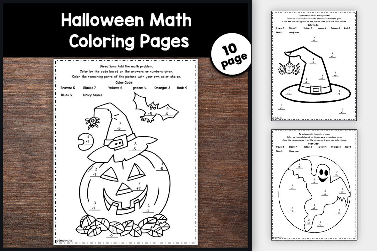 Halloween Math: Color by Number/Code