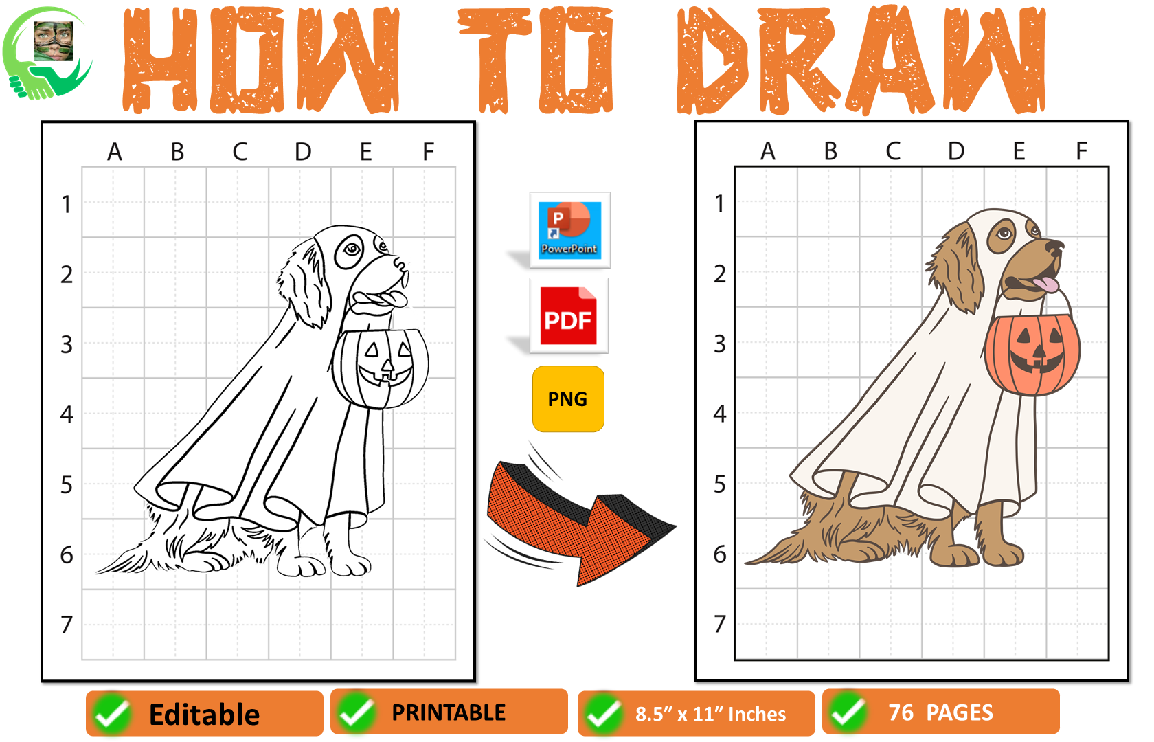How to Draw Ghost Dog Halloween Coloring