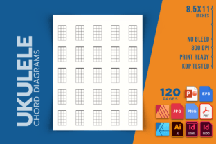 Ukulele Chord Diagrams Graphic by RenatoRi Designs · Creative Fabrica