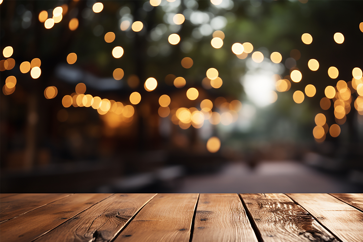 Wood Table Light Bokeh Background Graphic by jaiprakan.a · Creative Fabrica