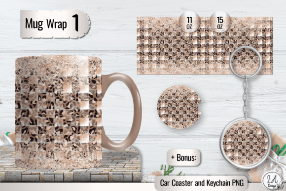 Beige Leopard Mug Wrap Png Glam Design Graphics