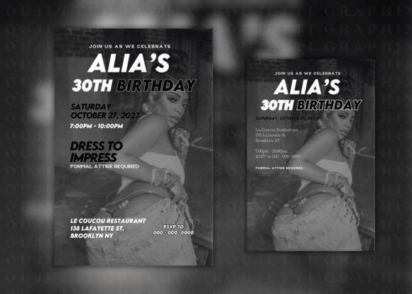 Canva Customizable Birthday Invitation
