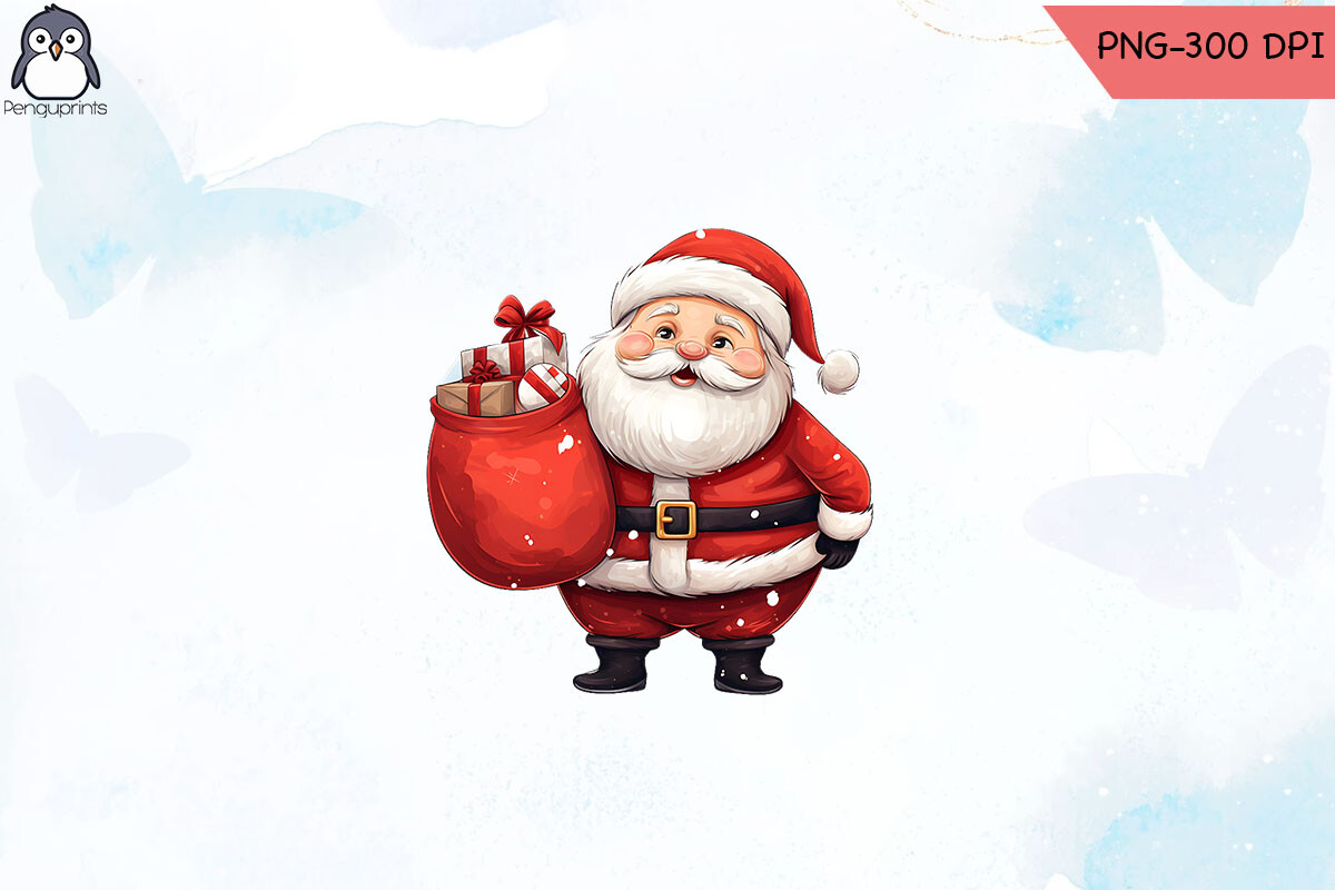 Christmas Santa PNG Design Graphic by Penguprints · Creative Fabrica
