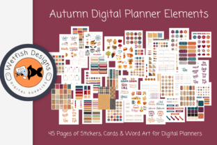 FALL DIGITAL PLANNER Sticker Pack Graphic by Wetfish Designs · Creative ...