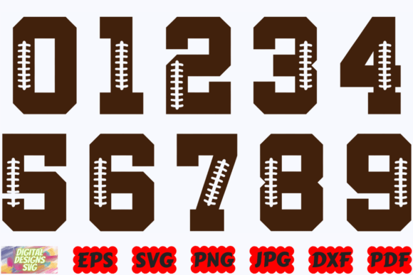 Football Numbers SVG | Football SVG |PNG