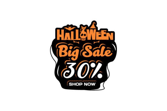 Halloween Sale Banner Design Vector