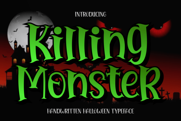 Killing Monster Font: Bold All-Caps Halloween Typeface for Flyers