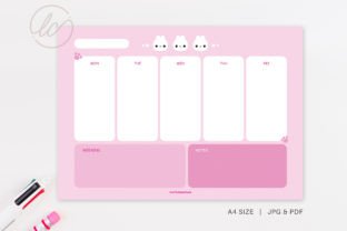 Rabbit Weekly Plan Digital Download Graphic by Little Craftlab Studio ...