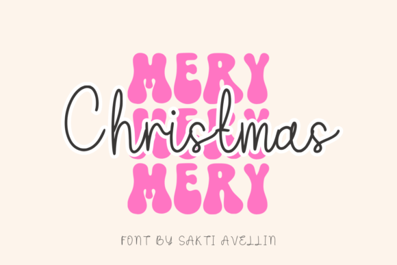 Retro Barbie Peace Font PNG with transparent background - Preview 1