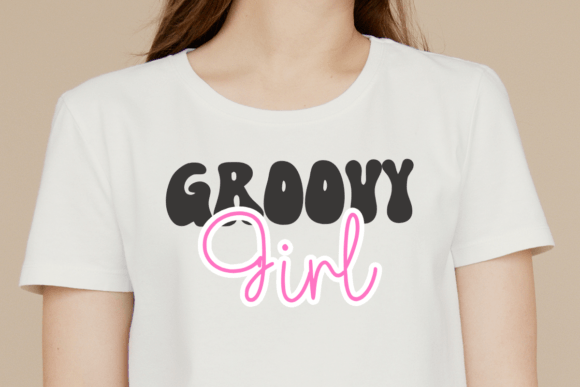 Retro Barbie Peace Font PNG with transparent background - Preview 3