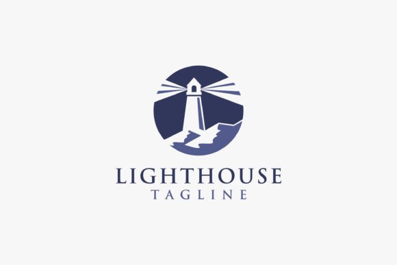 Shinning Lighthouse Logo Graphic Logos By DOMHOUZE