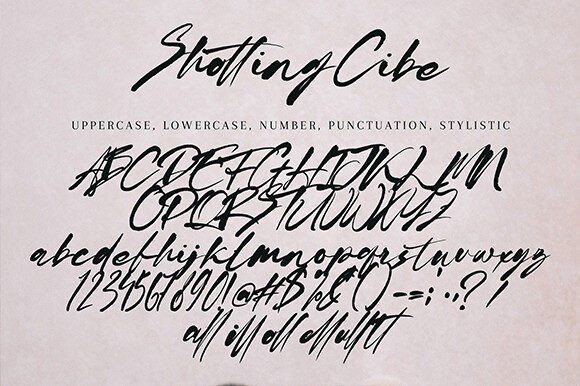 Shotting Cibe Font PNG with transparent background - Preview 5