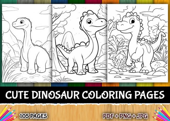 105 Cute Dinosaur Coloring Pages