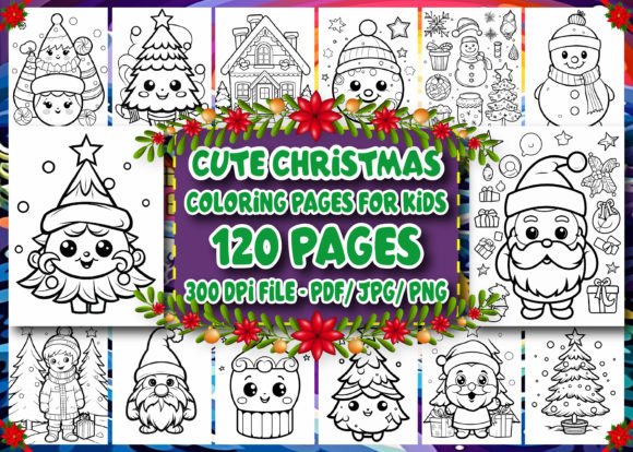 120 Cute Christmas Coloring Pages