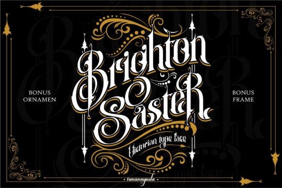 Brighton Saster Gebrochene Schriftarten Schriftart Von ismanayuda