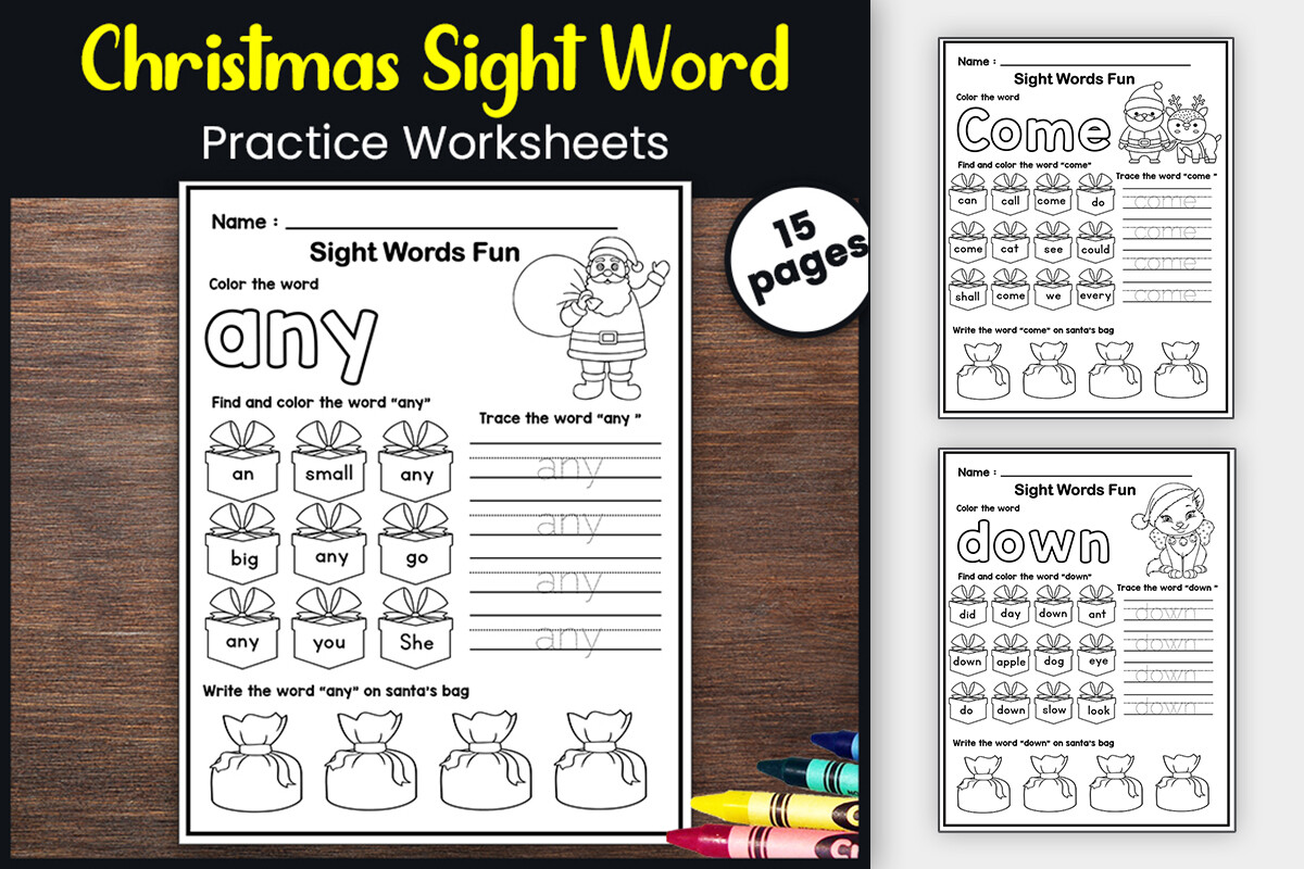 Christmas Math Activities for PreK and K cover