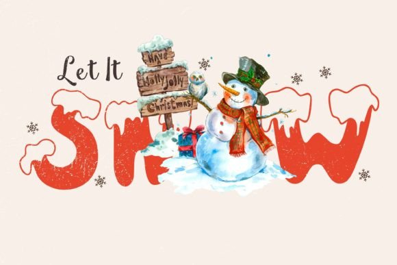 Christmas Snow Font - Preview 1