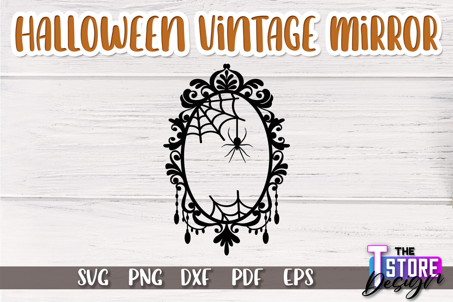 Halloween Vintage Mirror SVG Design