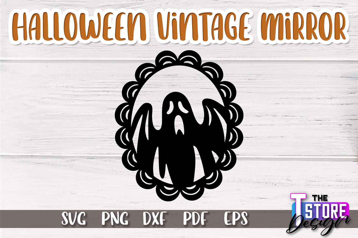Halloween Vintage Mirror SVG Design