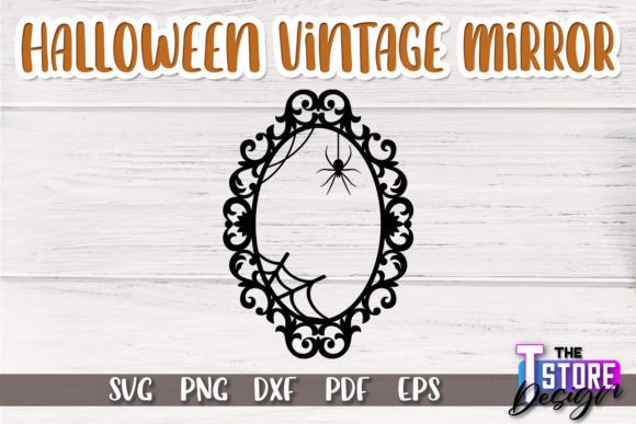 Halloween Vintage Mirror SVG Design