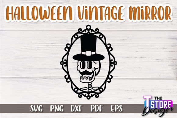 Halloween Vintage Mirror SVG Design